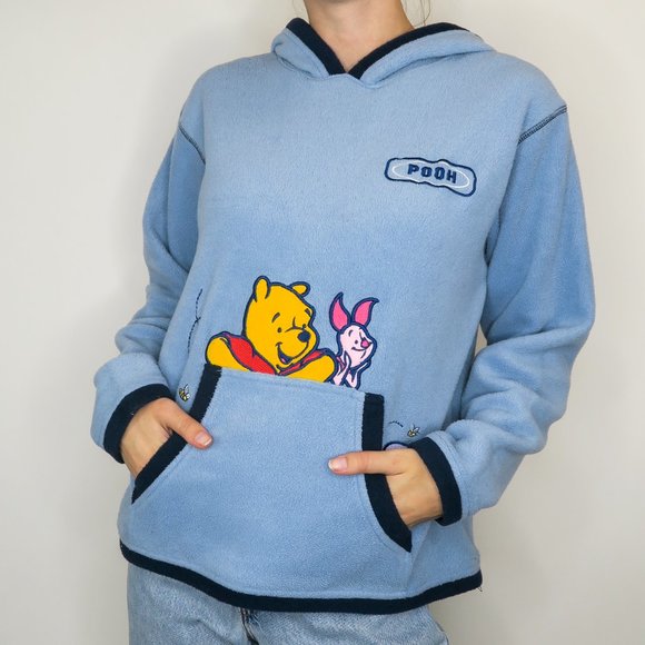 Disney | Tops | Vintage Disney Winnie The Pooh Embroidered Fleece Hoodie |  Poshmark